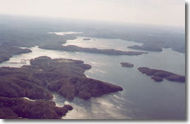 Dale Hollow Lake from the air